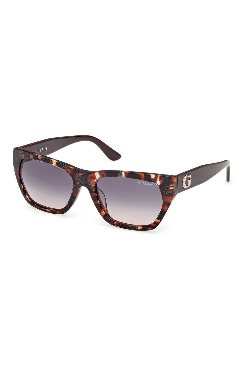 Geometric Sunglasses, Alternate, color, DARK HAVANA / GRADIENT SMOKE