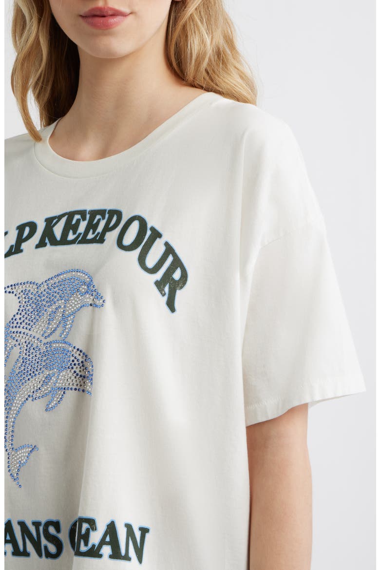 Help Keep Our Oceans Clean Graphic T-Shirt, Alternate, color, VINTAGE WHITE
