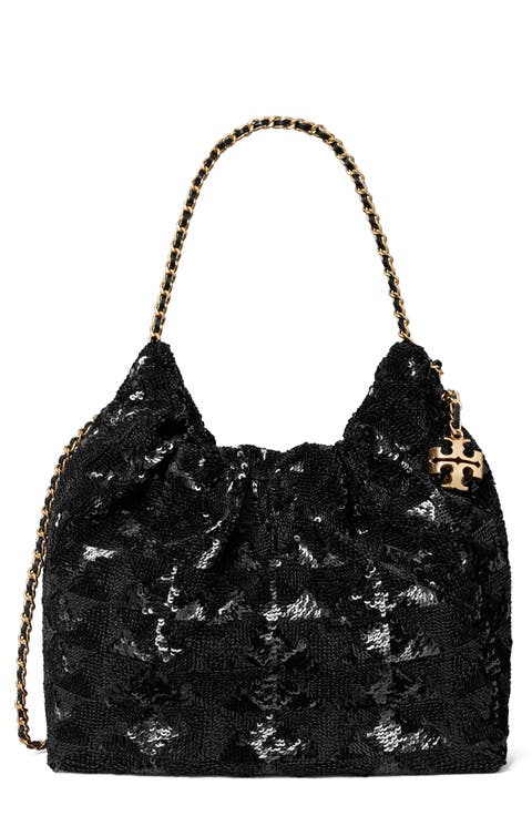 Mini Fleming Sequin Hobo Bag