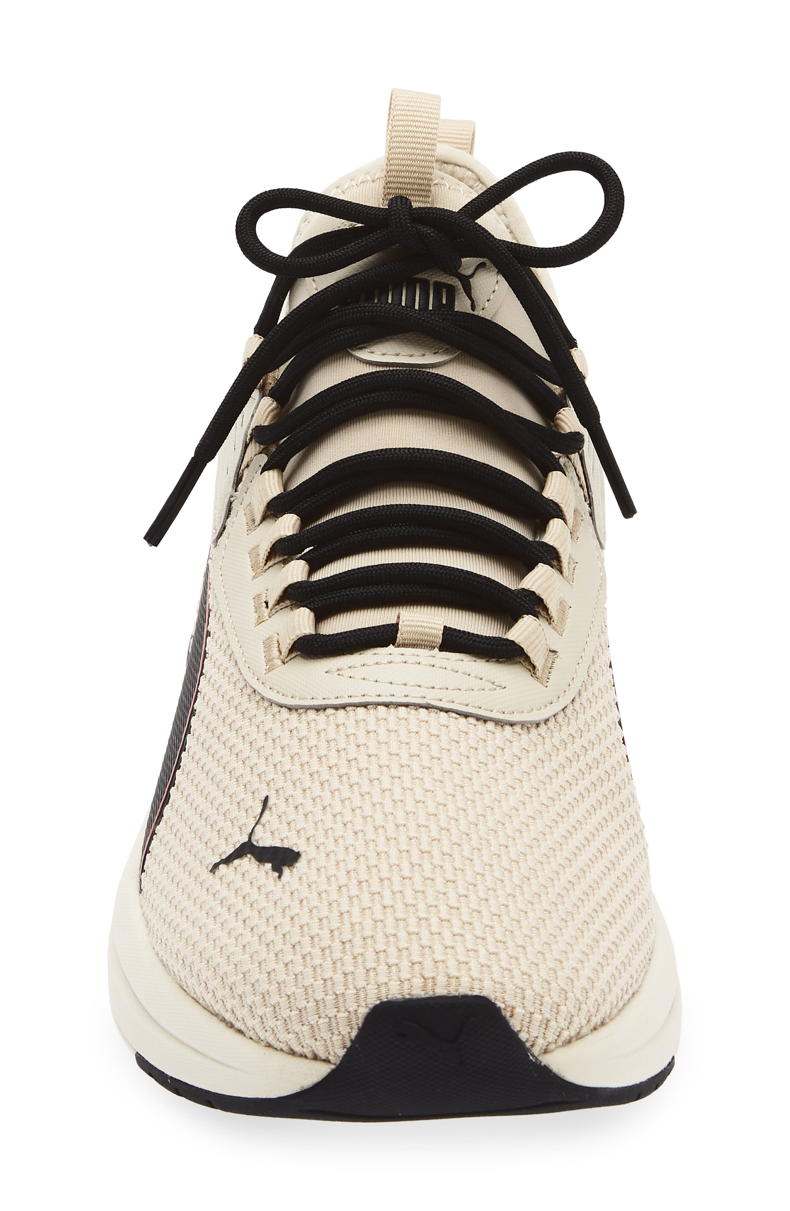 PUMA Amplifier Knit Sneaker, Alternate, color, Putty/ For All Time Red/ Black