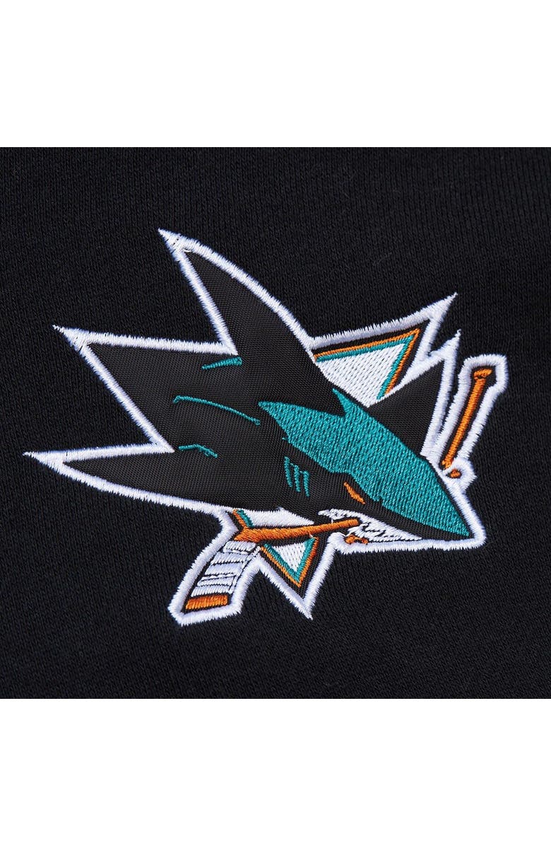 Mitchell & Ness Men's Mitchell & Ness Black San Jose Sharks Head Coach Pullover Hoodie, Alternate, color,