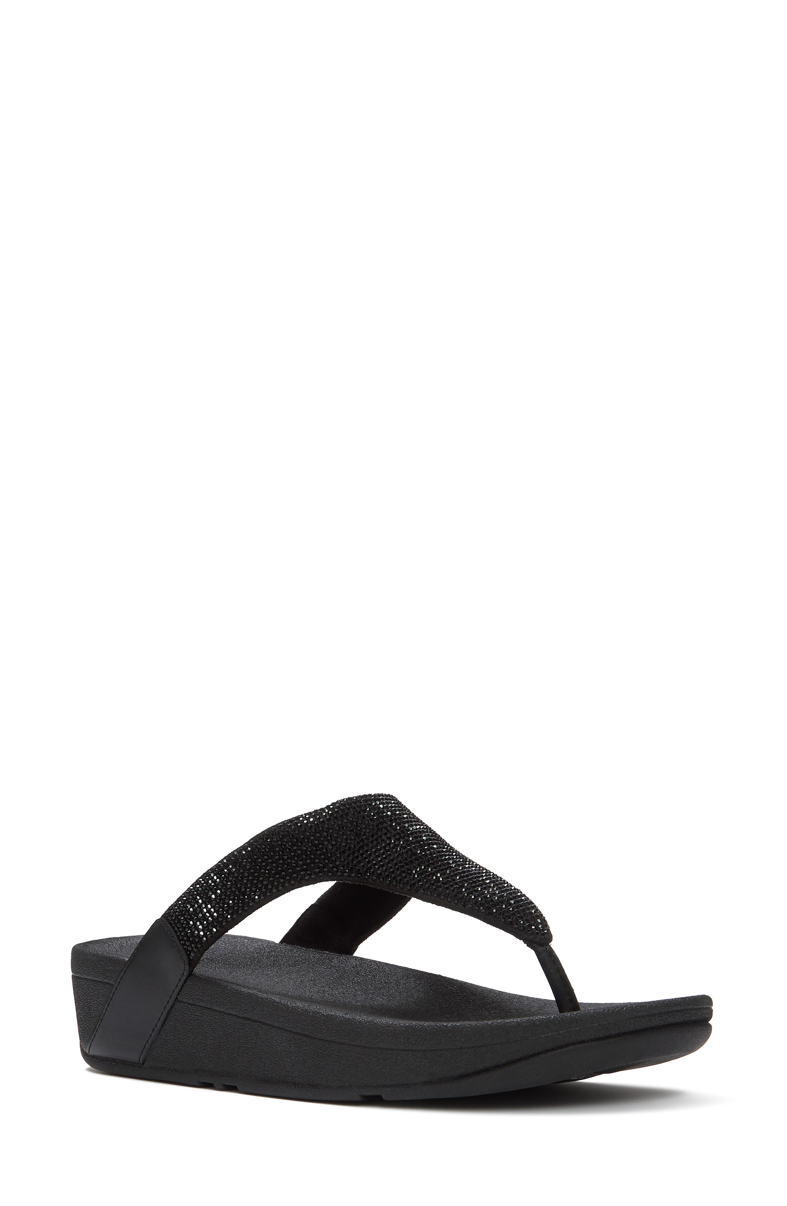 Flowrise Rhinestone Wedge Flip Flop