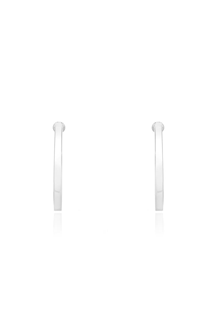 Square Tube Hoop Earrings, Alternate, color, Sterling Silver