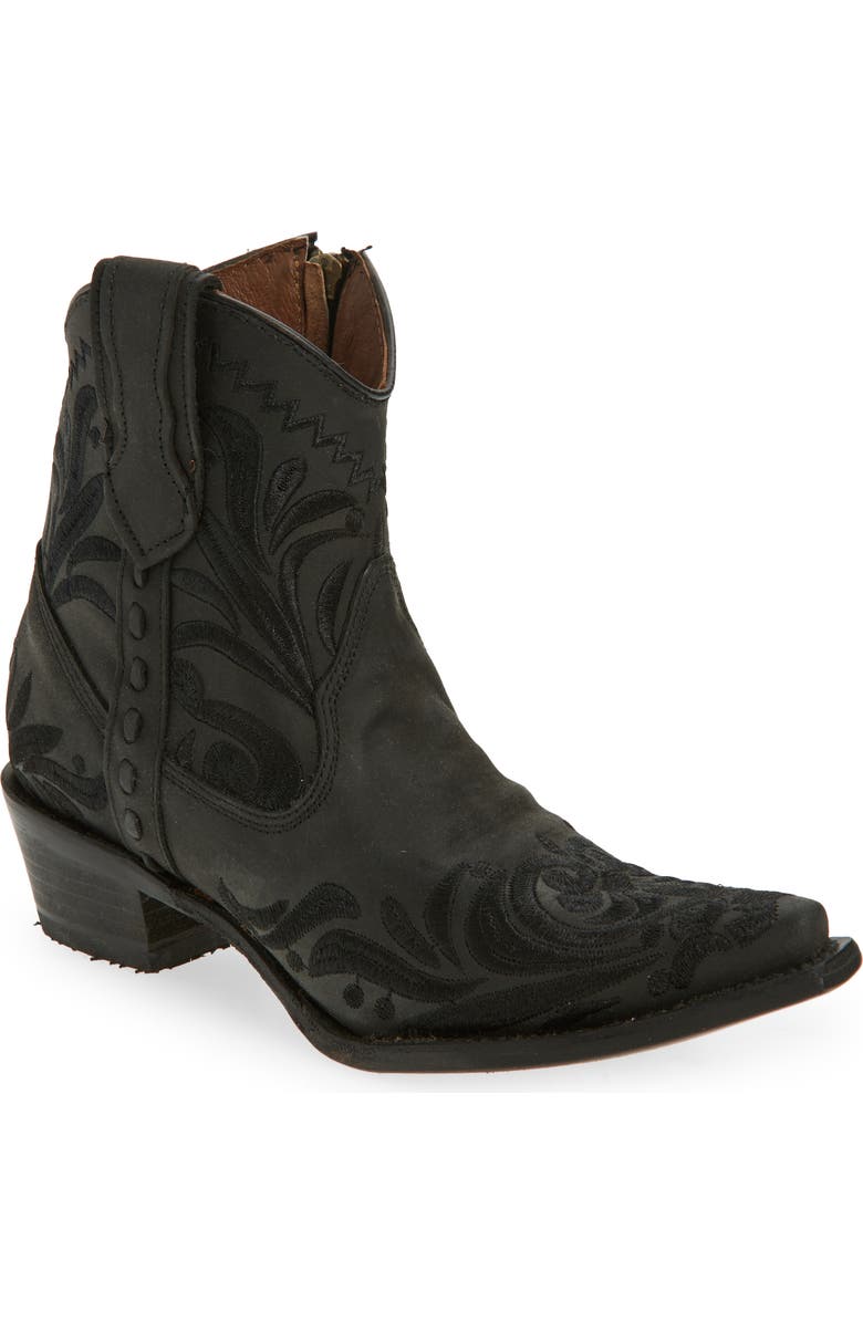 CIRCLE G Embroidered Western Ankle Boot, Main, color,