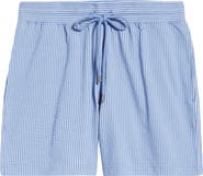 Daniel Buchler Pinstripe Seersucker Pajama Shorts