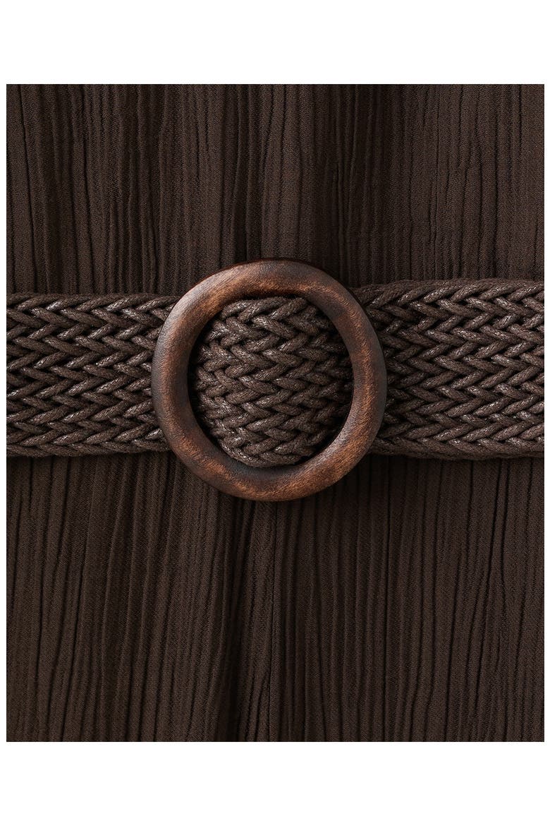 Belted Sleeveless Crop Jumpsuit, Alternate, color, CHOCOLATE