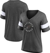 FANATICS Women's Fanatics Branded Heather Charcoal Washington Capitals Special Edition 2.0 Ring The Alarm V-Neck T-Shirt