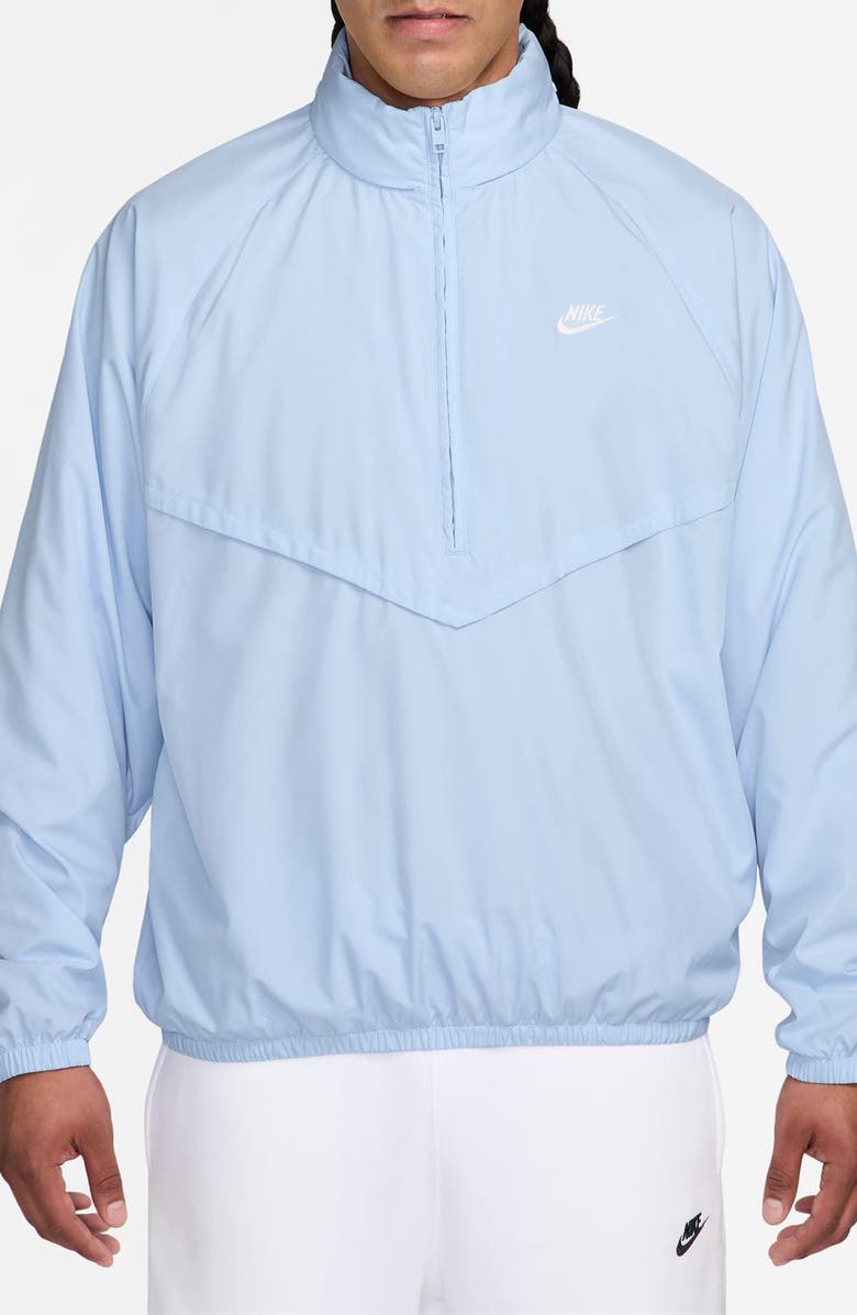 Nike Windrunner Half-Zip Jacket, Main, color, Hydrogen Blue/ White