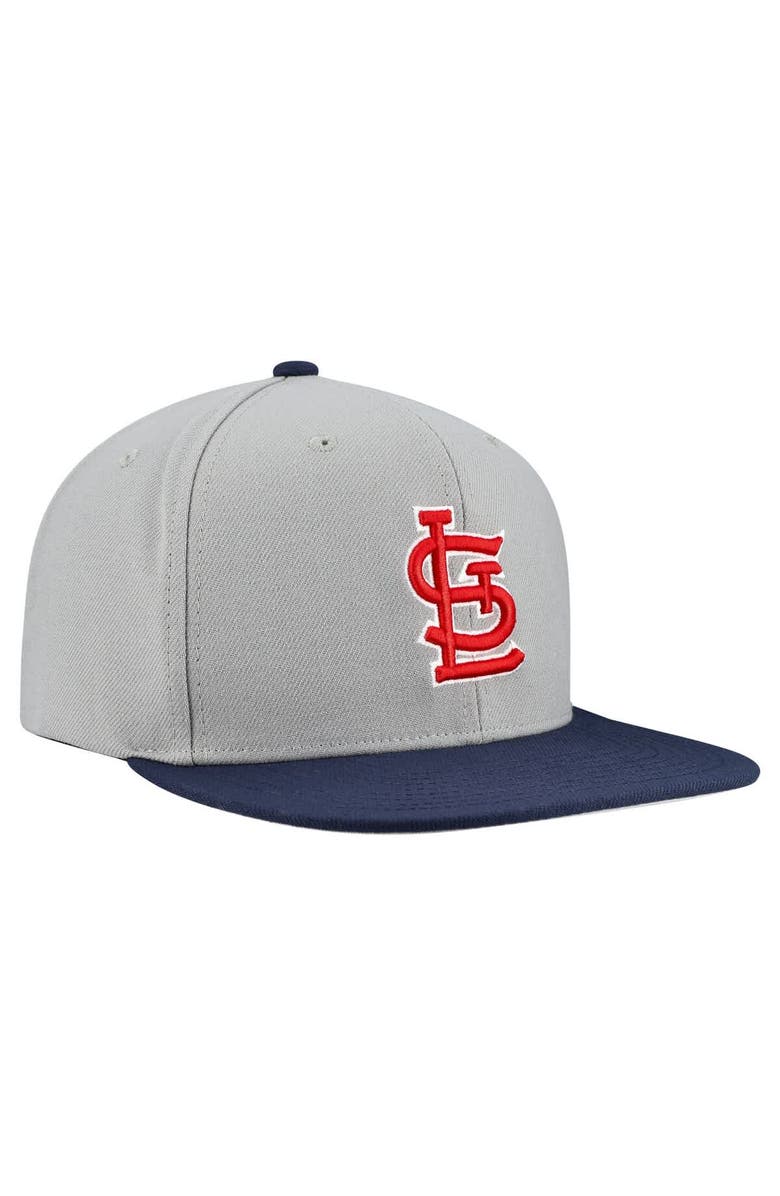 Mitchell & Ness Men's Mitchell & Ness Gray St. Louis Cardinals Cooperstown Collection Basic Flip Snapback Hat, Alternate, color, Gray