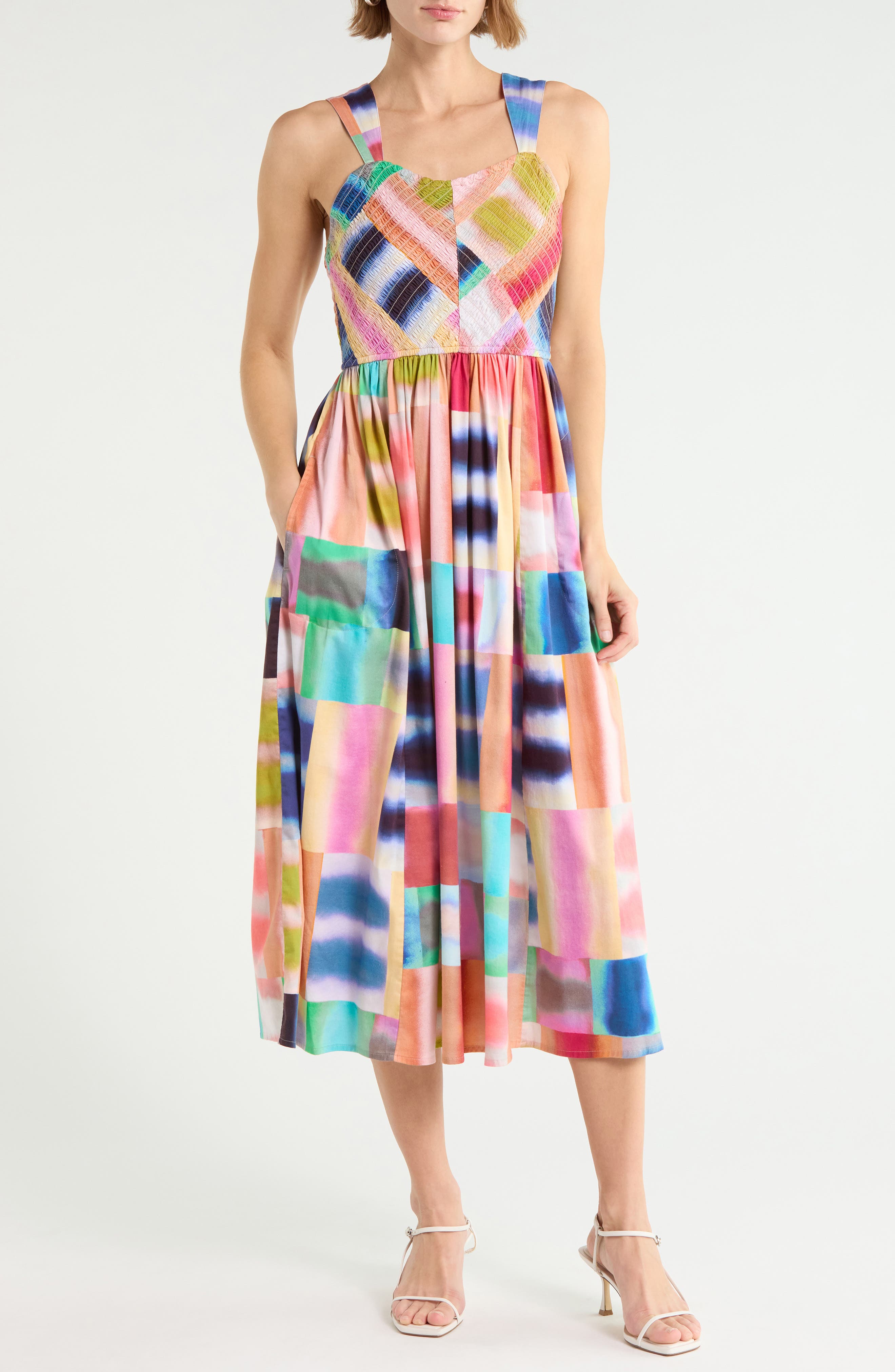 Sarah Smocked Stretch Cotton Sundress
