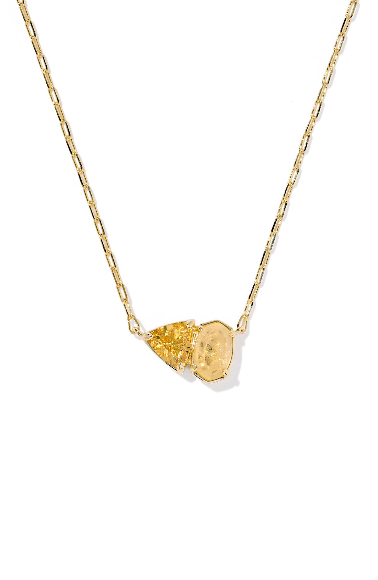 Kendra Scott Tatum Pendant Necklace In Gold Golden Yellow Mix