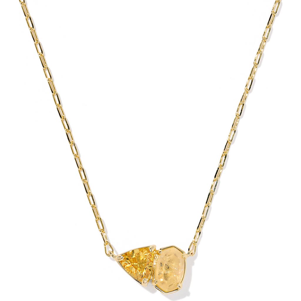 Kendra Scott Tatum Pendant Necklace In Gold Golden Yellow Mix