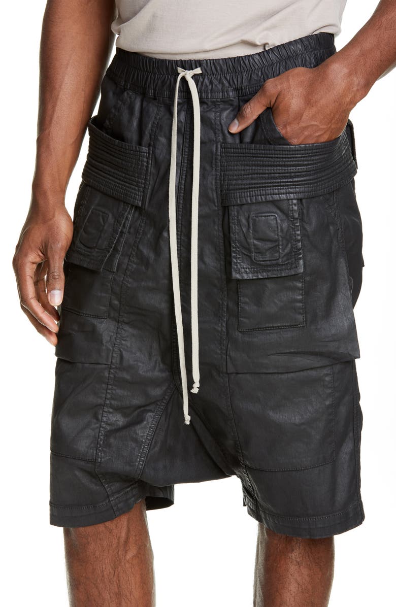 Rick Owens DRKSHDW Creatch Denim Cargo Shorts, Alternate, color,