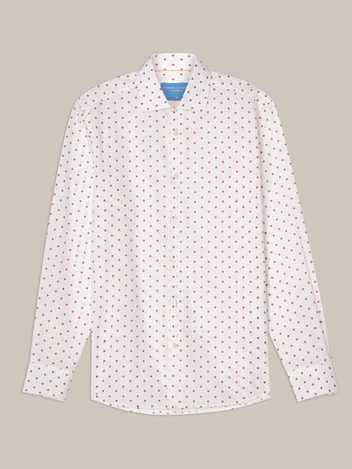 Robert Talbott Reynolds Strawberry Print Contemportary Fit Shirt In Strawberry