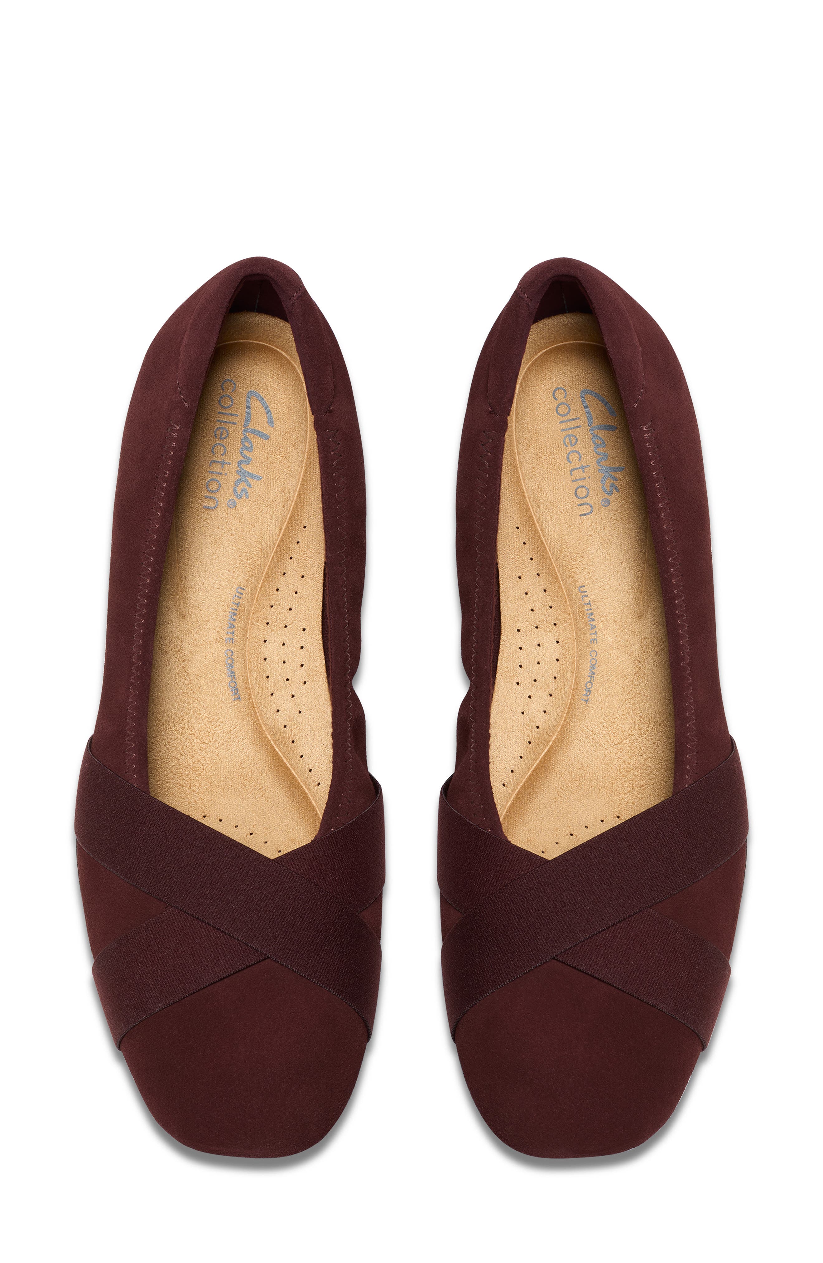 Jazmynn Gem Ballet Flat, Alternate, color, MERLOT SUEDE
