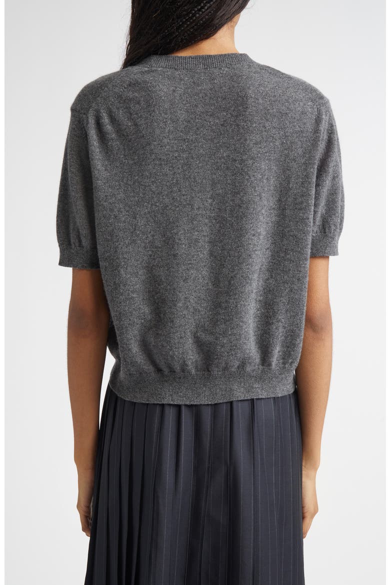 Short Sleeve Cashmere Sweater, Alternate, color, SMOKE MAYFAIR