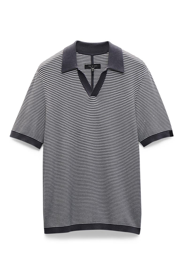 Harvey Chevron Johnny Collar Polo, Alternate, color, WET IRON