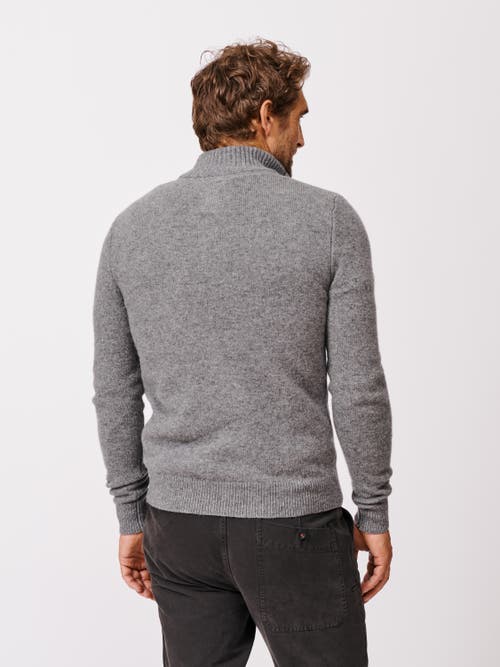 Aubin Pepper Lambswool Zip Neck Sweater In Gray