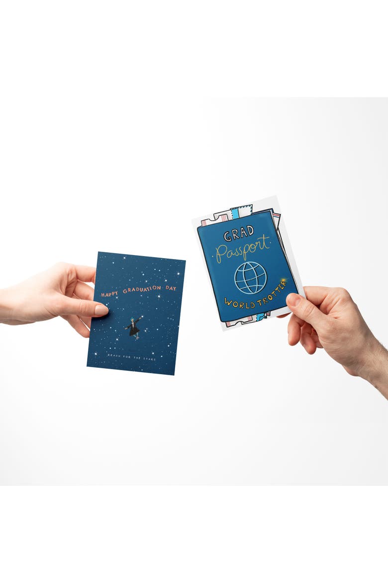 Celebration/Graduation Greeting Card Pack Sets (3 ct, Assorted) Stars Graduation, Passport Grad, Have a Fun Trip, Alternate, color, Multi-Pack