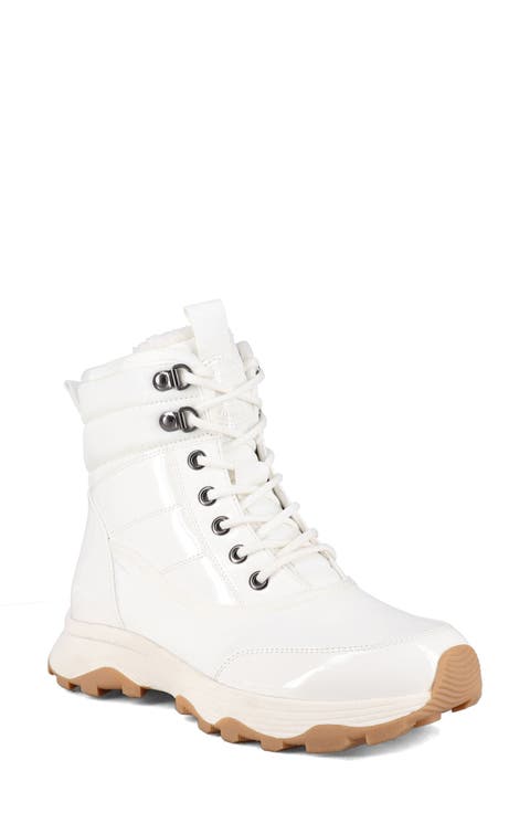 Sokul Faux Fur Lined Lace-Up Boot (Women)