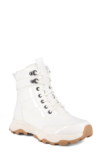 Aquatherm By Santana Canada Sokul Faux Fur Lined Lace-up Boot In White