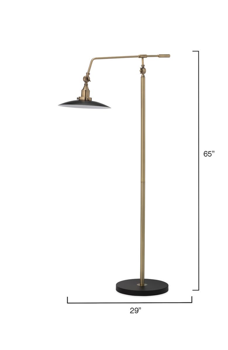 JAMIE YOUNG Mid-Century Modern 1-Light Floor Lamp, Alternate, color, Antique Brass