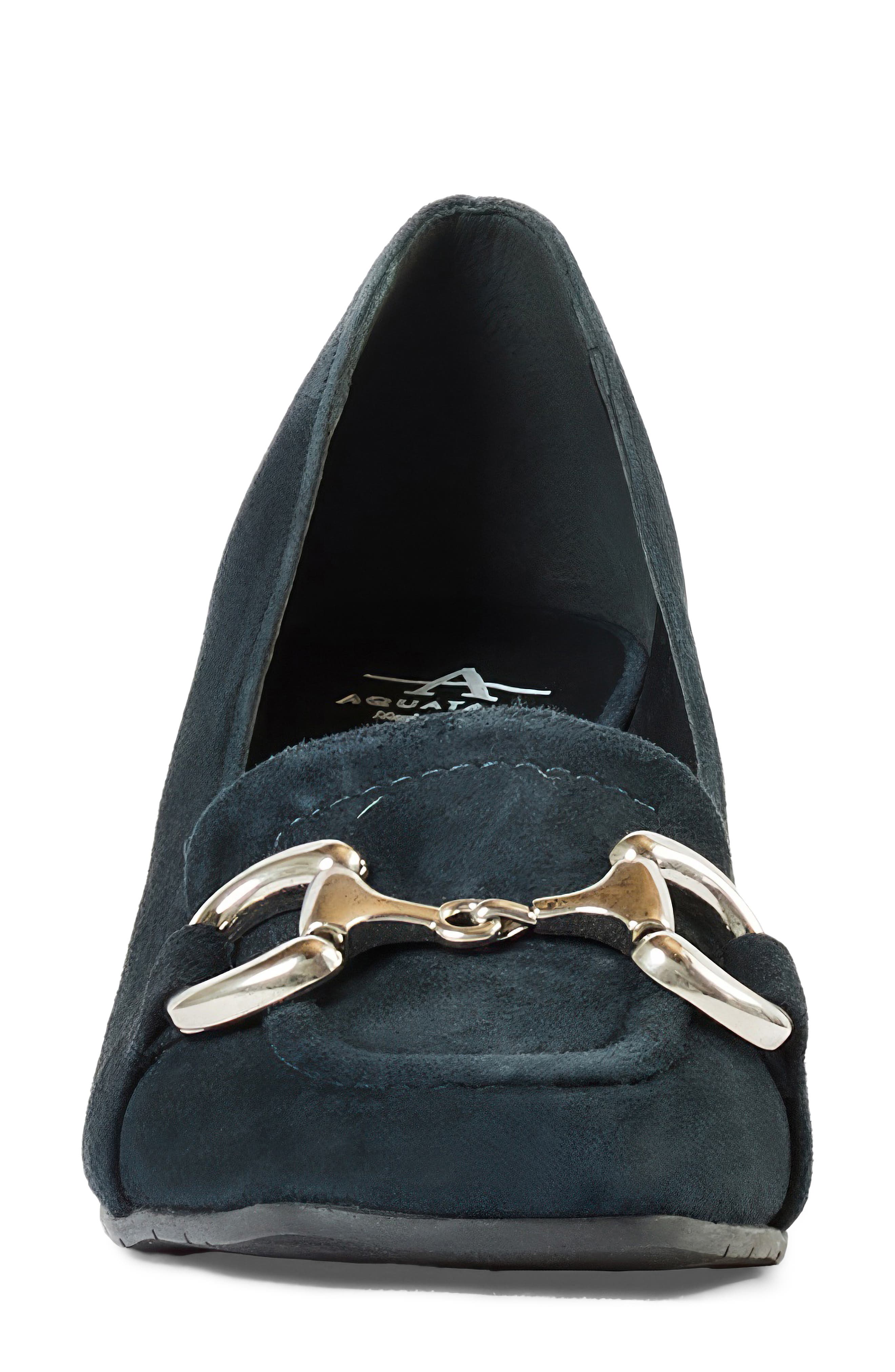 Claudine Weatherproof Pump, Alternate, color, NAVY SUEDE
