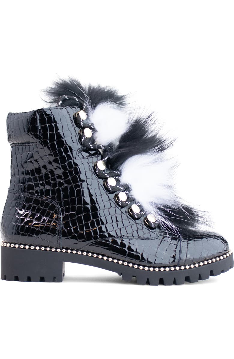 Cecelia New York Trekker Boot with Genuine Shearling Trim, Alternate, color,