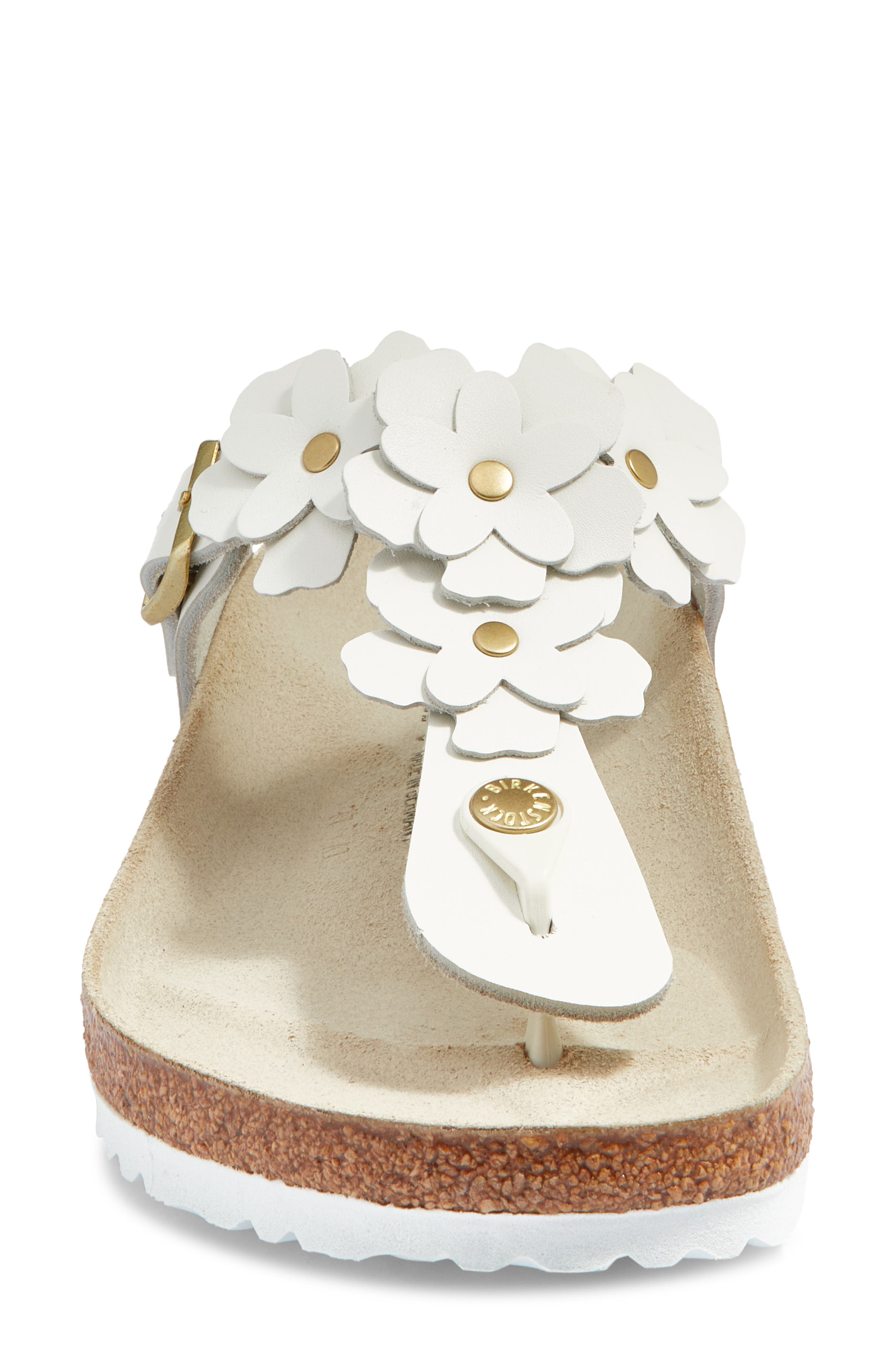 Birkenstock Gizeh Flower Flip Flop, Alternate, color, White