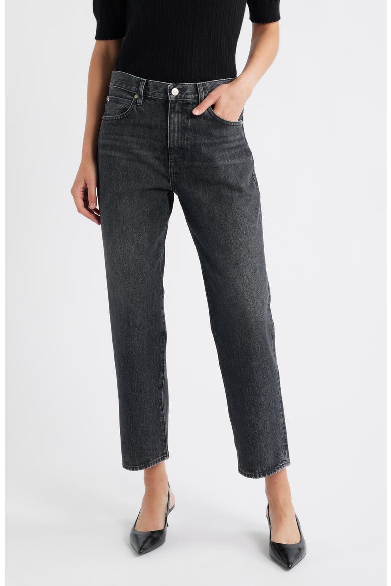 The Hang High Waist Ankle Straight Leg Jeans, Main, color, FRACTAL