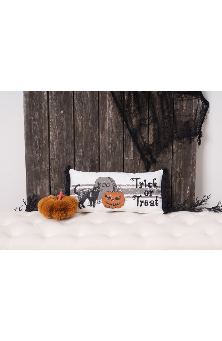 C&F Home Trick Or Treat Halloween Printed Small/Petite Accent Pillow, 10" x 20", Alternate, color, Beige