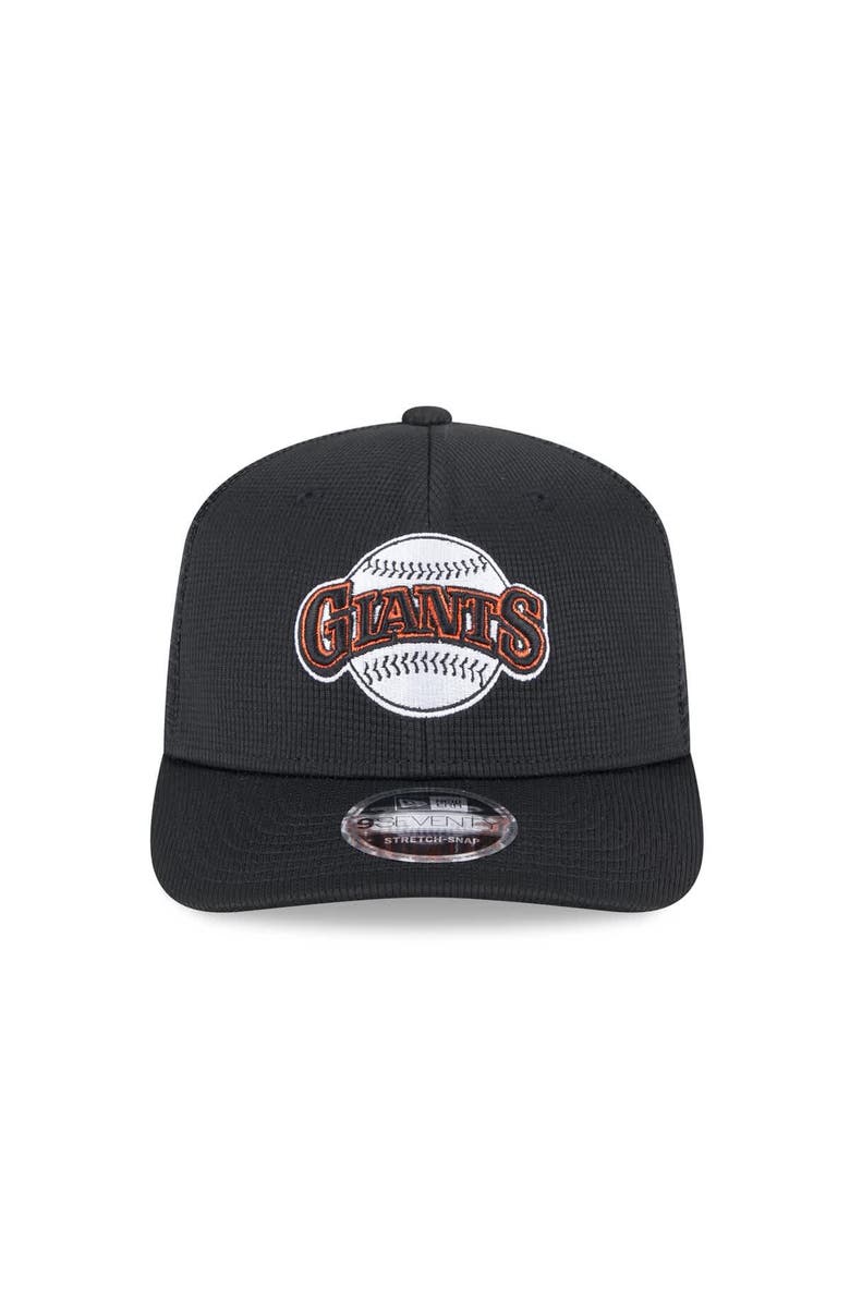 New Era Men's New Era  Black San Francisco Giants 2025 Batting Practice 9SEVENTY Stretch-Snap Trucker Hat, Alternate, color, 