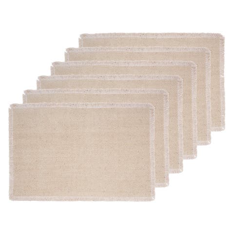 Fringed Sand Placemat Set of 6