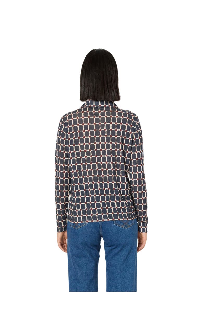 GERARD DAREL Hortense Long Sleeve Printed Shirt, Alternate, color, Indigo