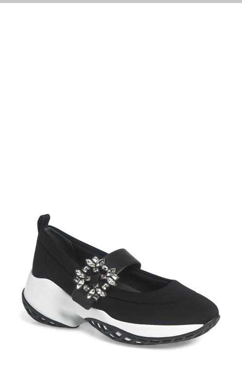 Roger Vivier Viv Run Strass Buckle Hybrid Slip Ons In Nero