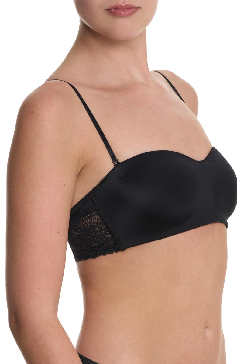 Natori Adapt Smooth Bandeau Strapless Bra, Alternate, color, Black