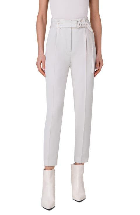 Fred Virgin Wool Gabardine Tapered Ankle Pants