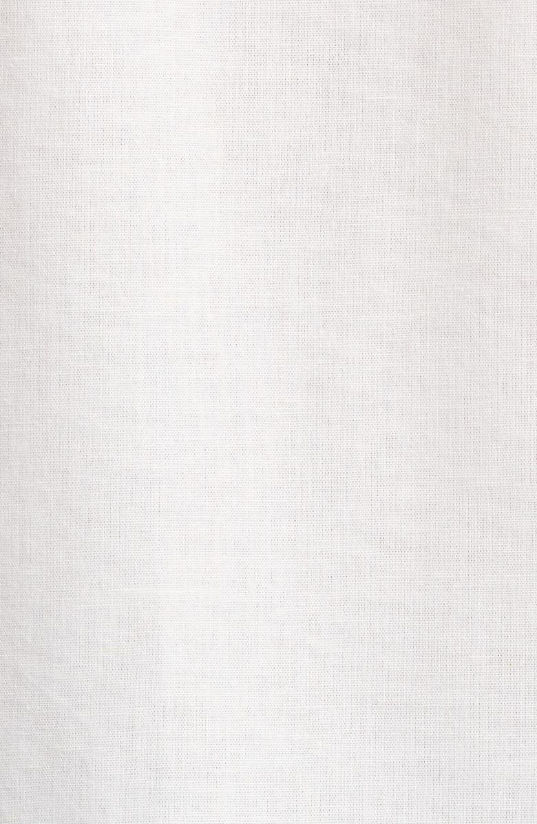 Wax London Didicot Floral Appliqué Cotton & Linen Camp Shirt, Alternate, color, Ecru / Multi