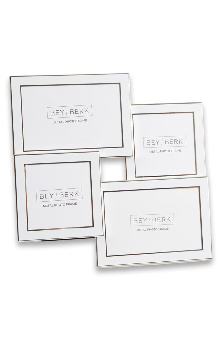 Bey-Berk Four Photo Collage Frame, Alternate, color, Silver