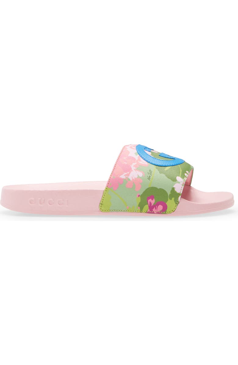 Gucci x Ken Scott Pursuit Floral Print Slide Sandal, Alternate, color,