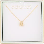 ARGENTO VIVO Teddy Bear Pavé Pendant Necklace
