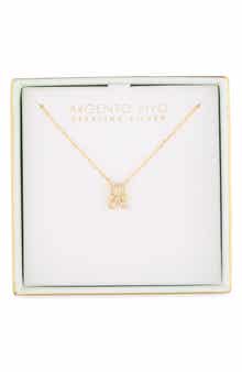 Teddy Bear Pavé Pendant Necklace