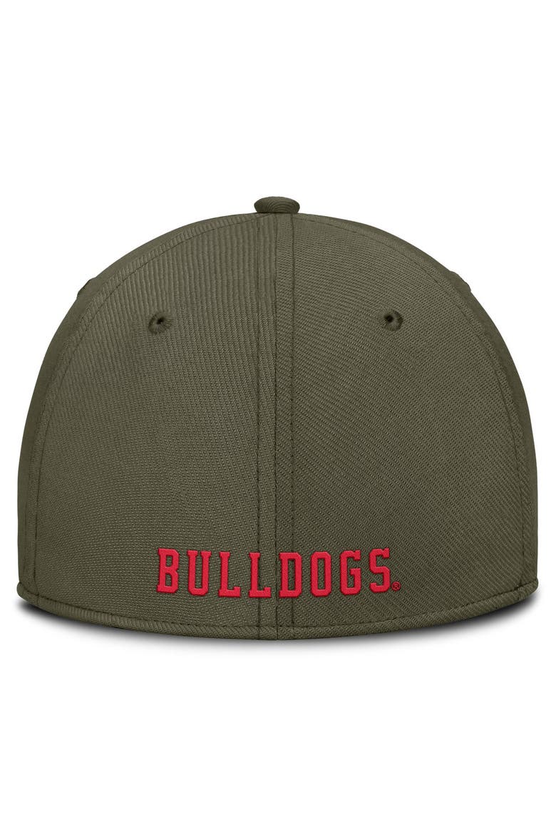 Men's Nike  Olive Georgia Bulldogs Primetime SwooshFlex Dri-FIT Hat, Alternate, color, Olive