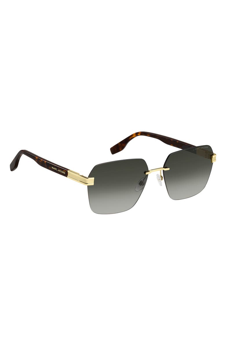 Marc Jacobs 61mm Gradient Rectangular Sunglasses, Alternate, color,