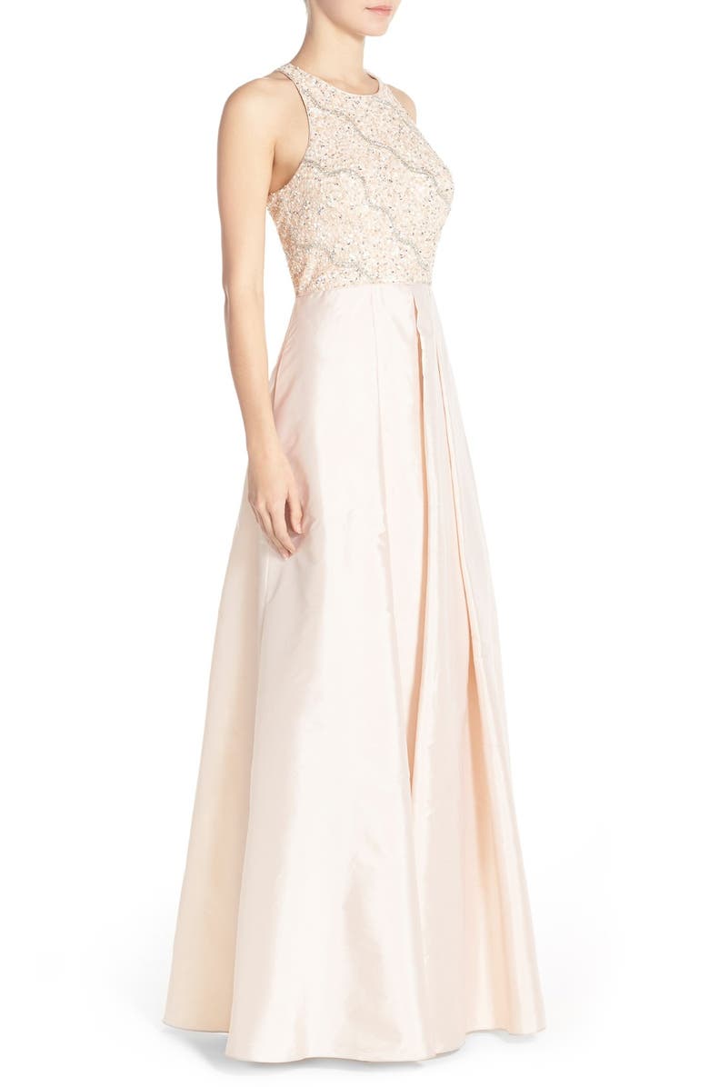 Adrianna Papell Embellished Taffeta Ballgown, Alternate, color, 