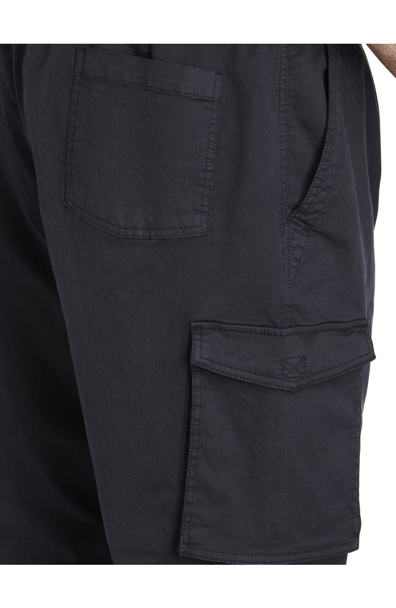 True Nation by DXL Big & Tall Tapered-Fit Comfort Cargo Pants, Alternate, color, Jet Black