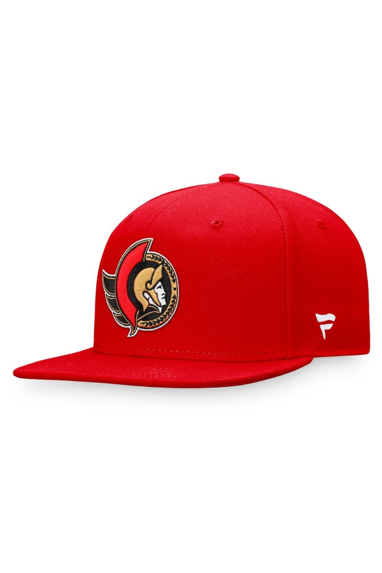 Men's Fanatics Branded Red Ottawa Senators Core Primary Logo Fitted Hat, Main, color, Red