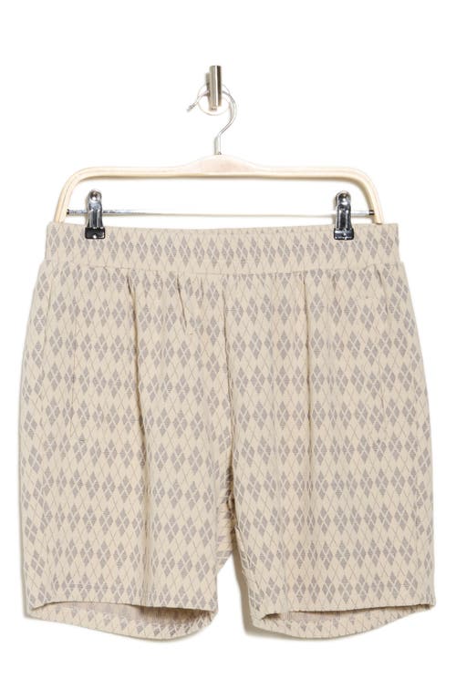 Fleece Factory Argyle Shorts In Creamy Grey
