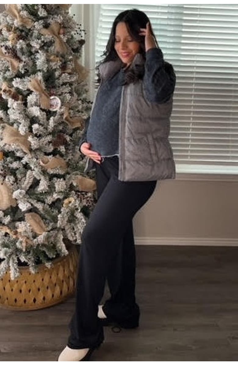 PinkBlush Foldover Lounge Pants, Alternate, color, Black