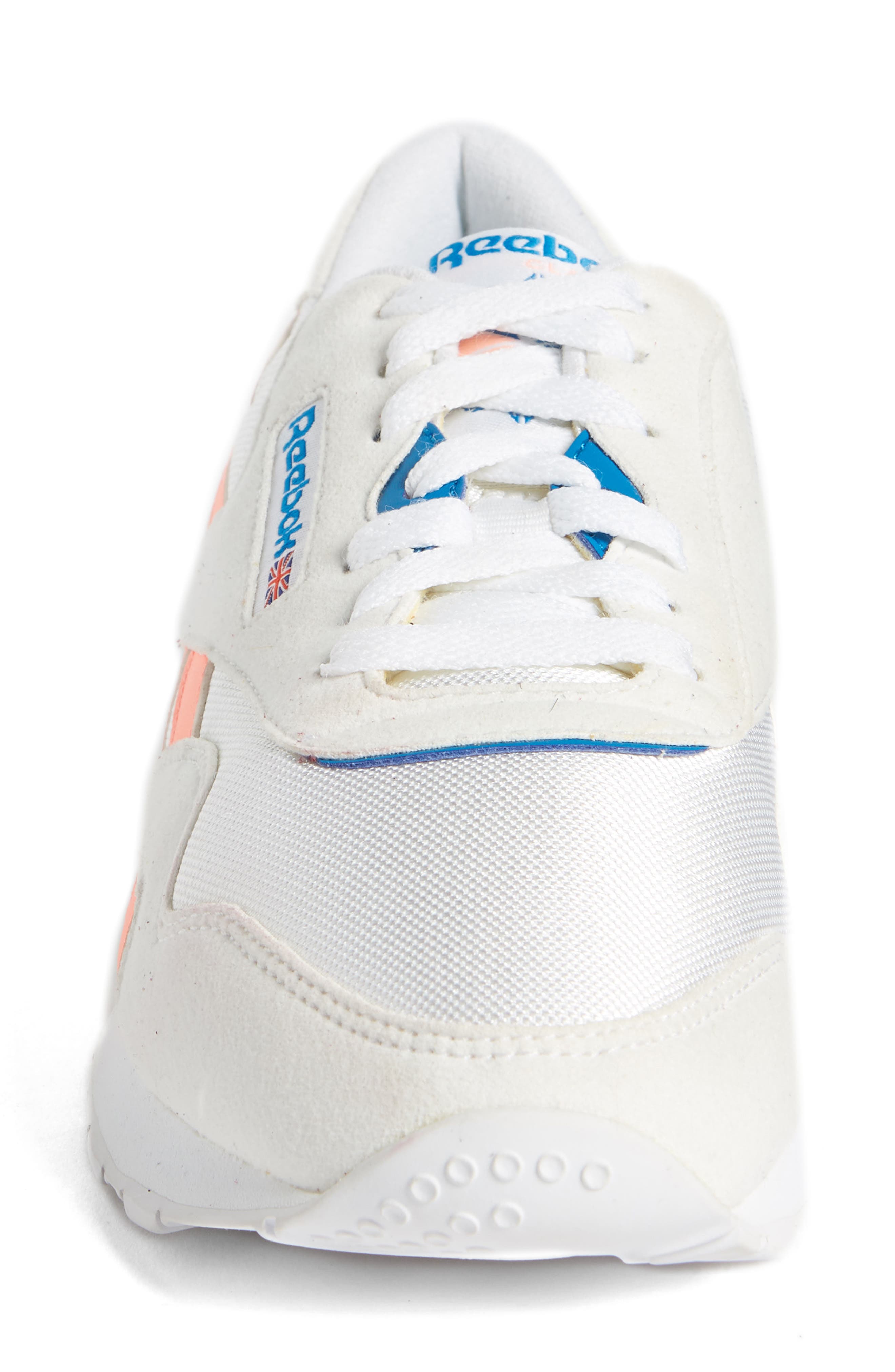 Classic Nylon TXT Sneaker, Alternate, color, WHITE/ DIGITAL PINK/ BLUE